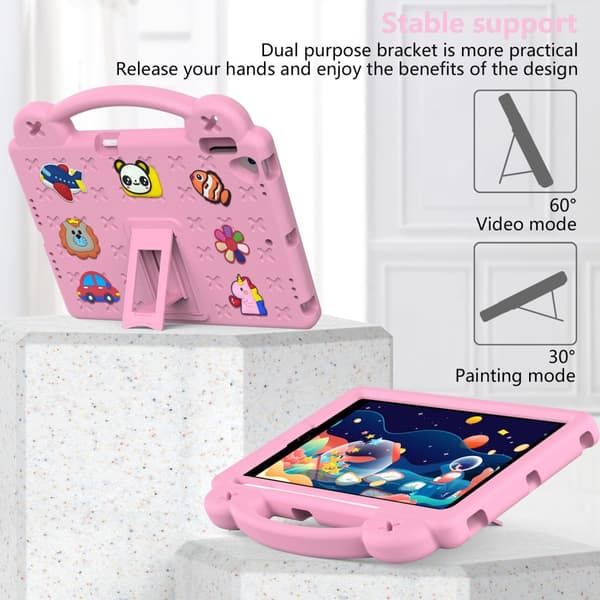 Stöttåligt EVA Skal iPad 10.2 8th Gen (2020) Kickstand Rosa