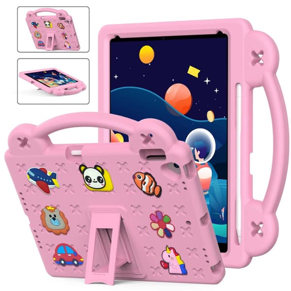 Stöttåligt EVA Skal iPad 10.2 8th Gen (2020) Kickstand Rosa