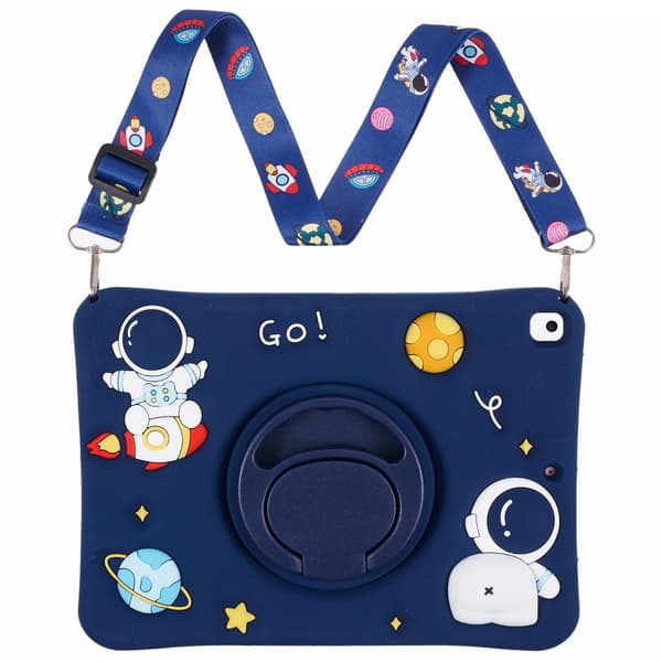 iPad 10.2 7th Gen (2019) Skal Astronaut Med Ställ Blå