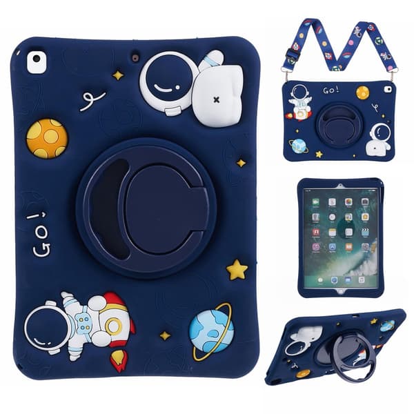 iPad 10.2 7th Gen (2019) Skal Astronaut Med Ställ Blå