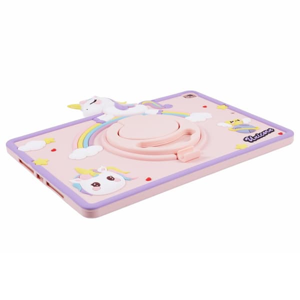 Skal iPad 10.2 7th Gen (2019) Enhörning Med Ställ Rosa