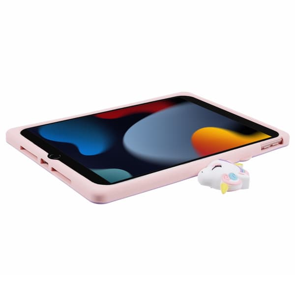 Skal iPad 10.2 7th Gen (2019) Enhörning Med Ställ Rosa