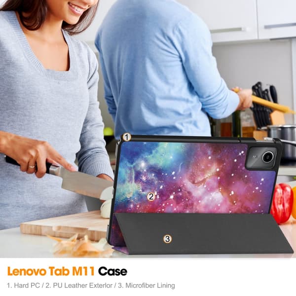 Lenovo Tab M11 Fodral Tri-fold Stjärnhimmel