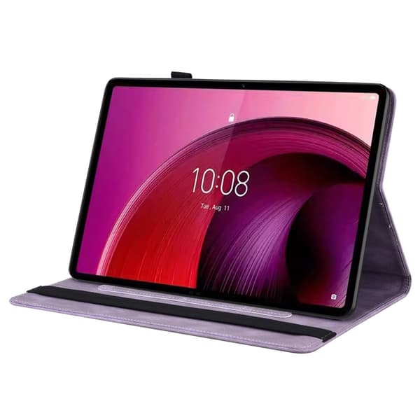 Läderfodral Lenovo Tab M11 Fjärilar Lila
