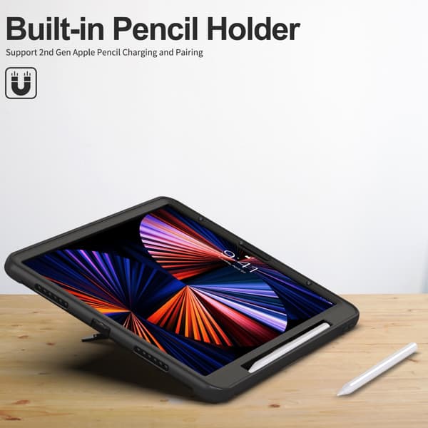 Stöttåligt Skal iPad Pro 12.9 6th Gen (2022) Svart