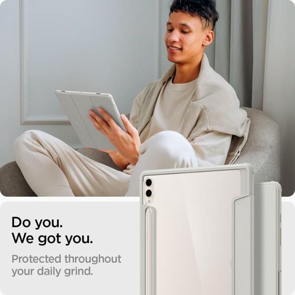 Spigen Galaxy Tab S9 Plus Fodral Ultra Hybrid Pro - Grå