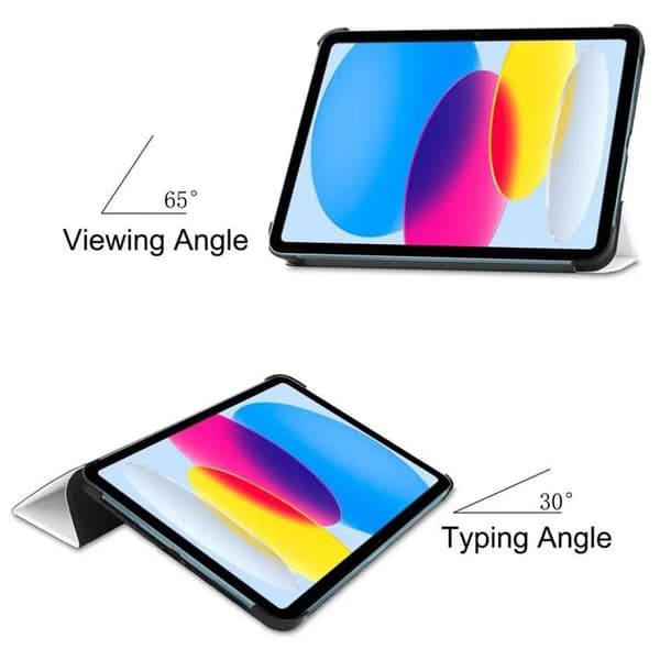 iPad 10.9 (2022) Fodral Vikbart - Vit