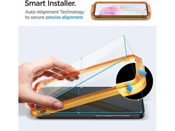 Spigen GLAS.tR AlignMaster, Samsung, Galaxy A35 5G (2024), naarmuuntumaton, läpinäkyvä, 2 kpl
