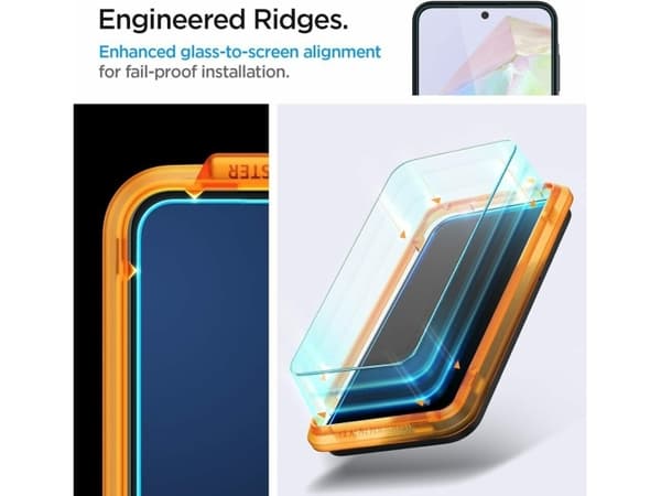 Spigen GLAS.tR AlignMaster, Samsung, Galaxy A35 5G (2024), naarmuuntumaton, läpinäkyvä, 2 kpl