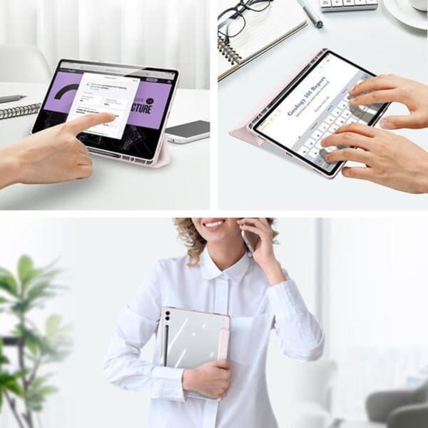 Dux Ducis Galaxy Tab S9 FE Plus Fodral Toby - Rosa