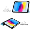Miniatyrbild 3 av 10: iPad 10.9 10th Gen (2022) Fodral Tri-Fold Med Pencil-hållare Blå