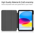 Miniatyrbild 2 av 10: iPad 10.9 10th Gen (2022) Fodral Tri-Fold Med Pencil-hållare Blå