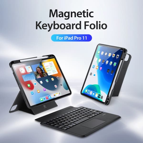 Dux Ducis Bluetooth-tangentbord Fodral iPad Pro 11 3rd Gen (2021) Svart
