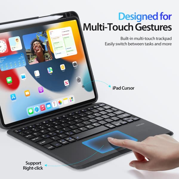 Dux Ducis Bluetooth-tangentbord Fodral iPad Pro 11 3rd Gen (2021) Svart