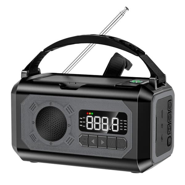 käsikampi Radio 12000mAh Power Bank Akku taskulamppu Aurinkolataus
