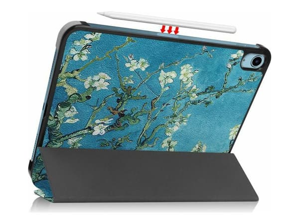 CoreParts - Lommebok for nettbrett - tri-fold caster, with auto-wake function - polyuretanlær - Blossom - for Apple 10.9-inch iPad Wi-Fi (10. generas