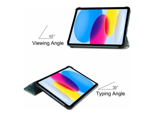 CoreParts - Lommebok for nettbrett - tri-fold caster, with auto-wake function - polyuretanlær - Blossom - for Apple 10.9-inch iPad Wi-Fi (10. generas