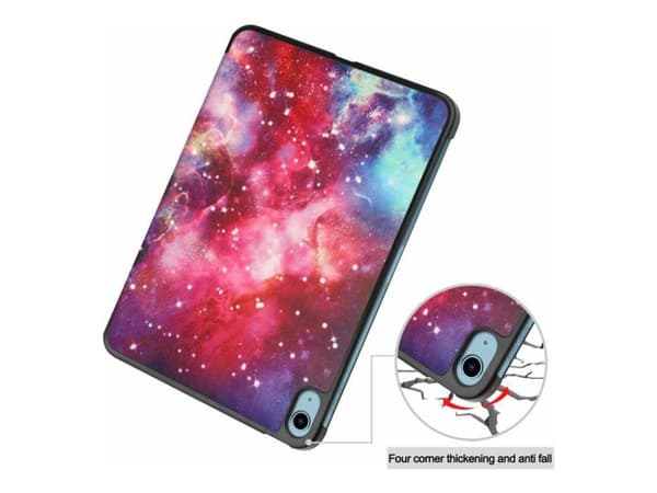 CoreParts - Vikbart fodral för surfplatta - tri-fold caster, with auto-wake function - polyuretanläder - Galaxy Style - för Apple 10.9-inch iPad (10: