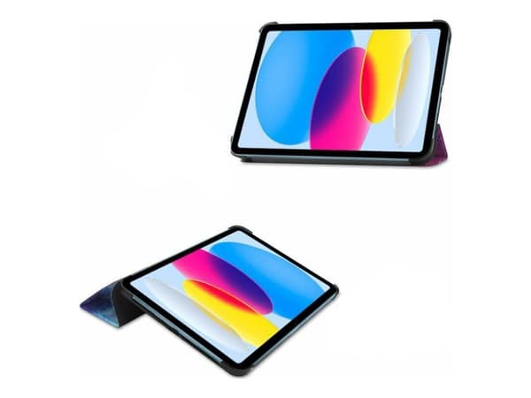 CoreParts - Vikbart fodral för surfplatta - tri-fold caster, with auto-wake function - polyuretanläder - Galaxy Style - för Apple 10.9-inch iPad (10: