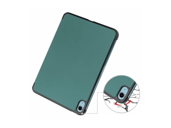 CoreParts - Lommebok for nettbrett - tri-fold caster, with auto-wake function - polyuretanlær - mørk grønn - for Apple 10.9-inch iPad (10. generasjon