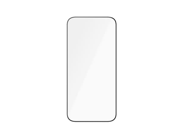 PanzerGlass Ceramic Protection - Skärmskydd för mobiltelefon - ultrabred passning med EasyAligner - glas - ramfärg svart - för Apple iPhone 15 Pro