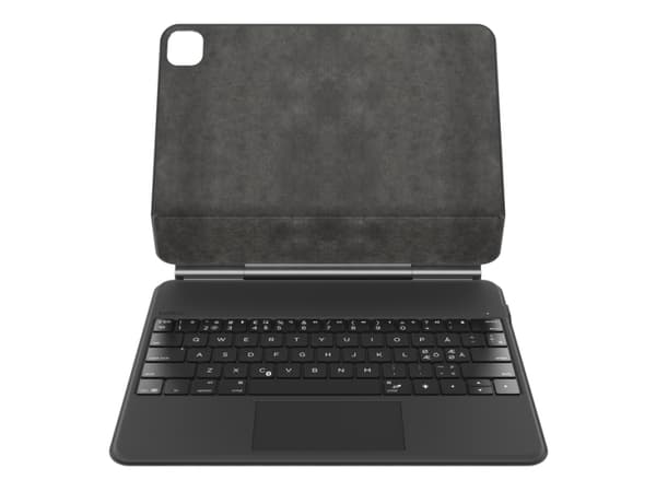 Belkin Connect Pro - Tangentbord och foliefodral (skyddsfodral) - med magnetiskt stativ - med pekplatta - bakgrundsbelyst - trådlös - Bluetooth - QWE