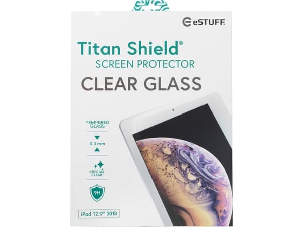 eSTUFF Titan Shield - Skjermbeskyttelse for nettbrett - glass - blank - for Apple 13-inch iPad Air (M2); 13-inch iPad Pro (M4)