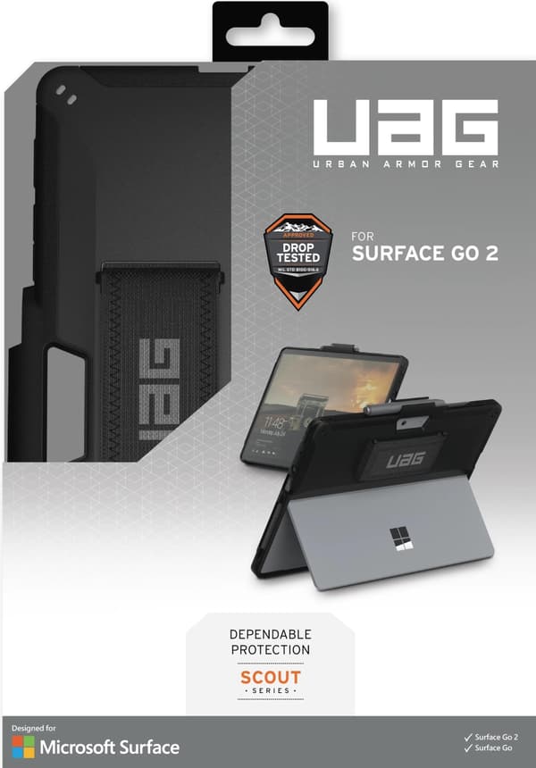 Urban Armor Gear Microsoft Surface Go 3/2/1 Scout med HS Svart BULK