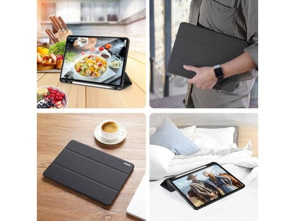 Dux Ducis nettbrettetui DUX DUCIS Domo sammenleggbart deksel nettbrettetui med Smart Sleep Function Stand iPad Pro 11'' 2021 Black