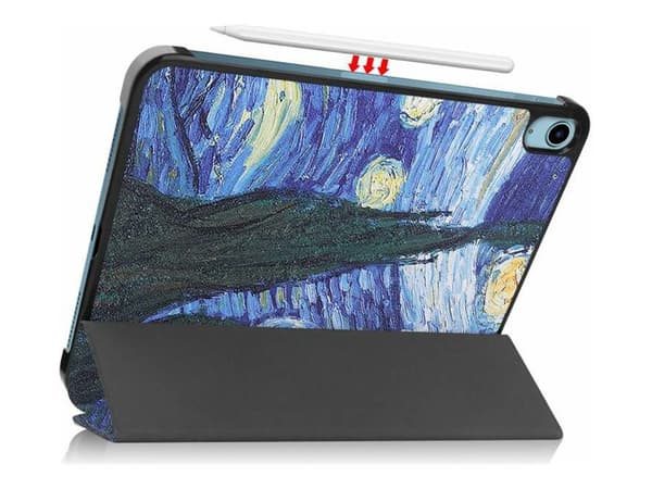 CoreParts - Lommebok for nettbrett - tri-fold caster, with auto-wake function - polyuretanlær - starry sky style - for Apple 10.9-inch iPad Wi-Fi (10