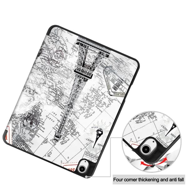 Til iPad Air 13 (2024) Etui Tre-fold Stativ Tablet Cover med Pen Holder - Tower