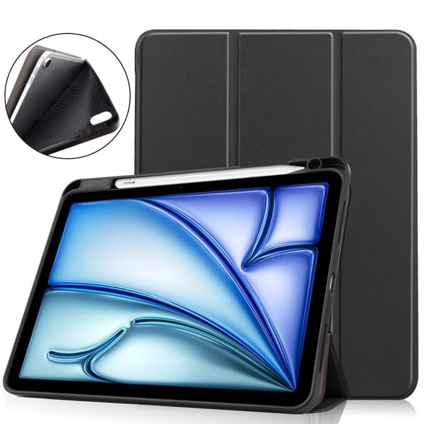 Till iPad Air 11 (2024) Slim fit tri-fold fodral Pennfack - Svart