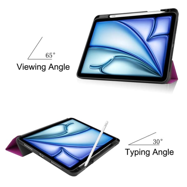 Till iPad Air 11 (2024) Slim fit tri-fold fodral Pennfack - Lila