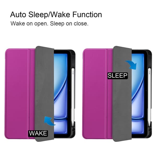 Till iPad Air 11 (2024) Slim fit tri-fold fodral Pennfack - Lila