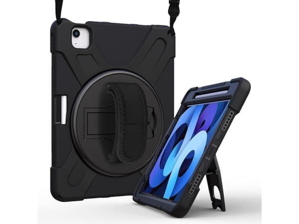 eSTUFF AUSTIN - Baksidedeksel for nettbrett - robust - polykarbonat, silikon - svart - for Apple 11-inch iPad Air (M2)