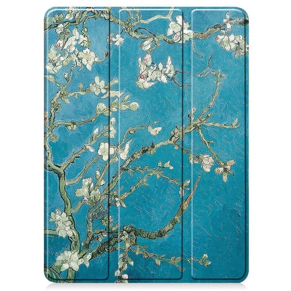 Til iPad Pro 11 (2024) Etui Tre-fold Stativ Tablet Cover med Pen Holder - Blossom