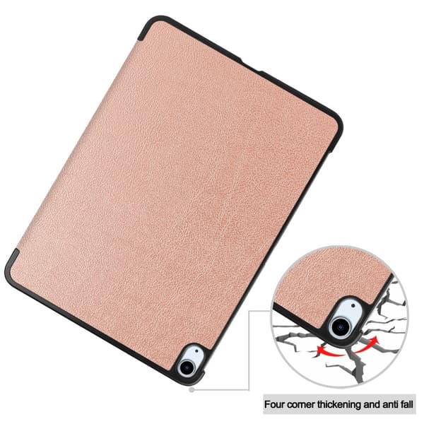 Til iPad Air 11 (2024) Etui Tre-fold Stativ Tablet Cover - RoseGold