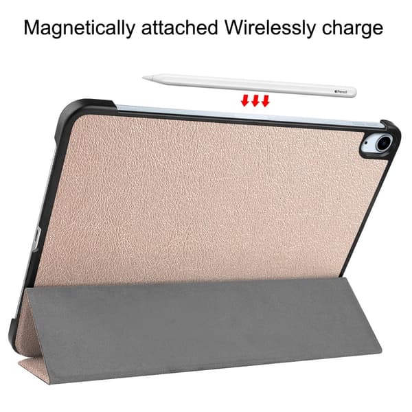 Till iPad Air 11 (2024) Slim fit tri-fold fodral - Guld