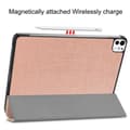 Miniatyrbild 4 av 8: Till iPad Pro 11 (2024) Slim fit tri-fold fodral - RoseGold