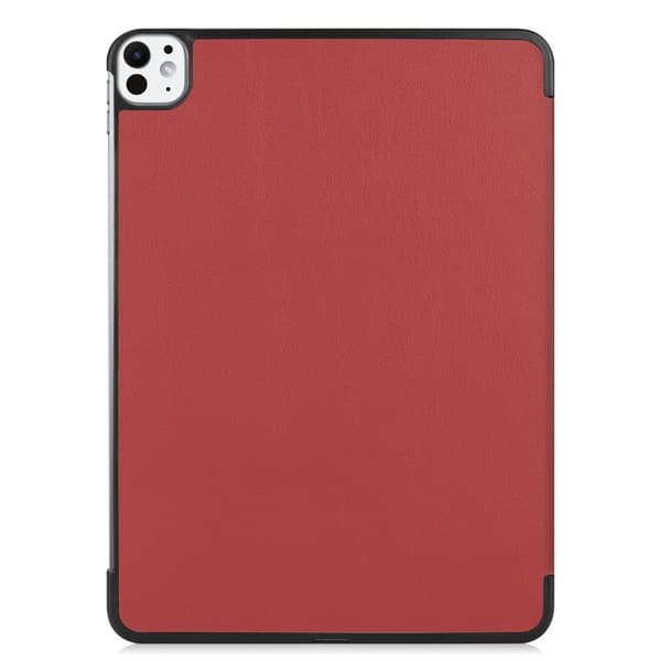 Til iPad Pro 11 (2024) Etui Tre-fold Stativ Tablet Cover - Vinrød