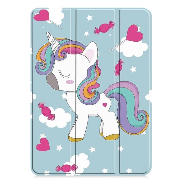 Till iPad Pro 11 (2024) Slim fit tri-fold fodral - Unicorn