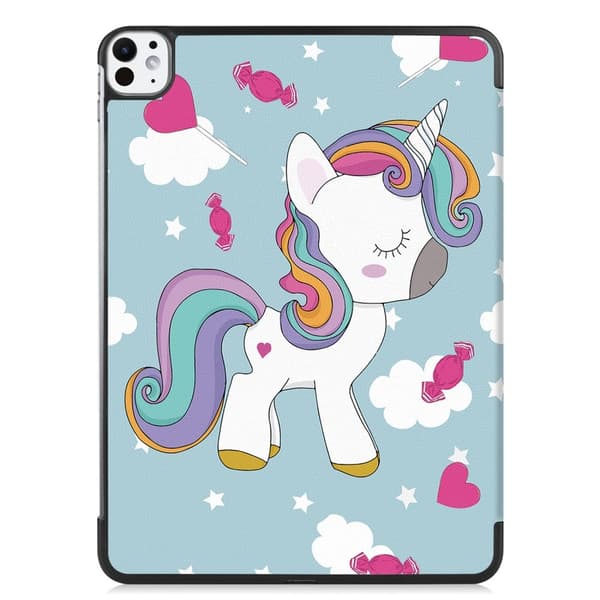 Till iPad Pro 11 (2024) Slim fit tri-fold fodral - Unicorn