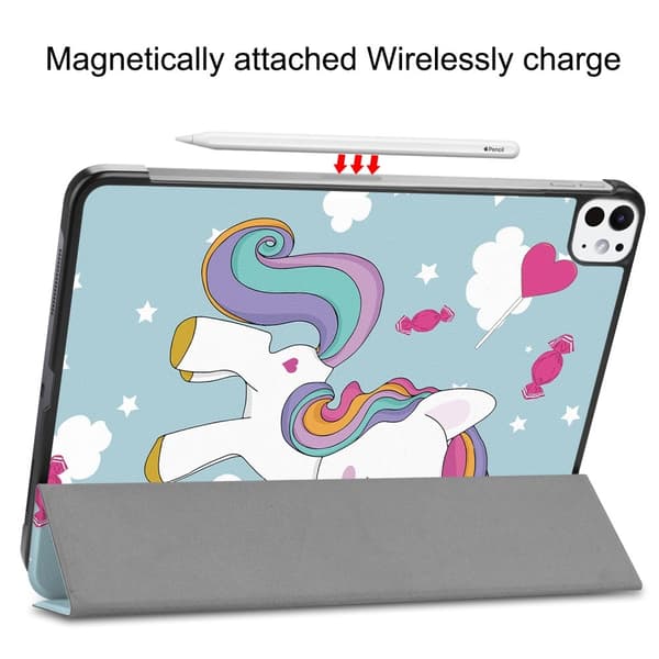 Till iPad Pro 11 (2024) Slim fit tri-fold fodral - Unicorn