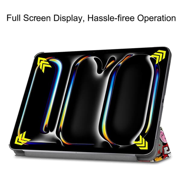 Till iPad Pro 11 (2024) Slim fit tri-fold fodral - Graffiti