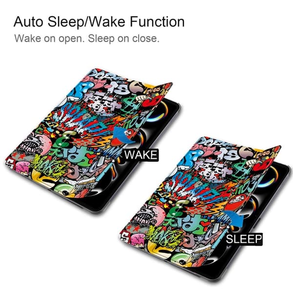 Till iPad Pro 11 (2024) Slim fit tri-fold fodral - Graffiti