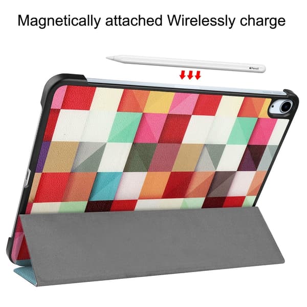 Till iPad Air 11 (2024) Slim fit tri-fold fodral - Triangle Grid