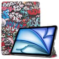 Miniatyrbillede 1 af 8: Til iPad Air 11 (2024) Etui Tre-fold Stativ Tablet Cover - Graffiti