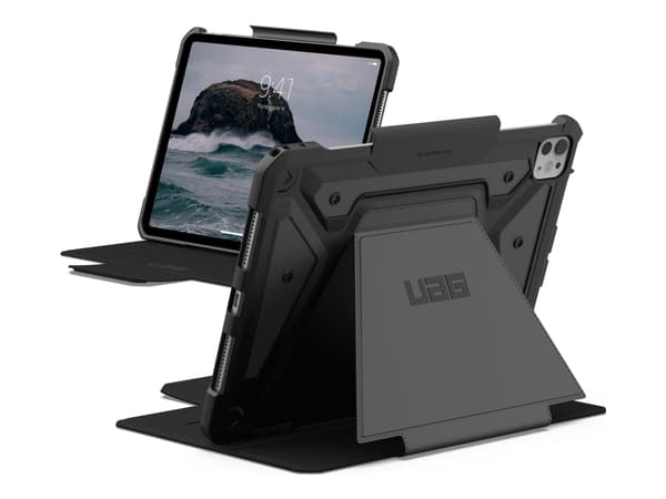 UAG - Vikbart fodral för surfplatta - robust - polyuretan (PU) - svart - för Apple 11-inch iPad Pro M4 Wi-Fi, M4 Wi-Fi + Cellular