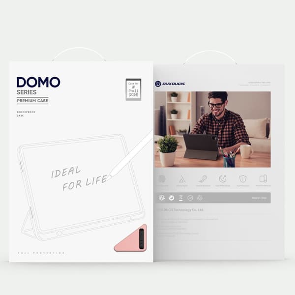 DUX DUCIS Domo iPad Pro 11 (2024) Deksel Trefoldelig - Rosa
