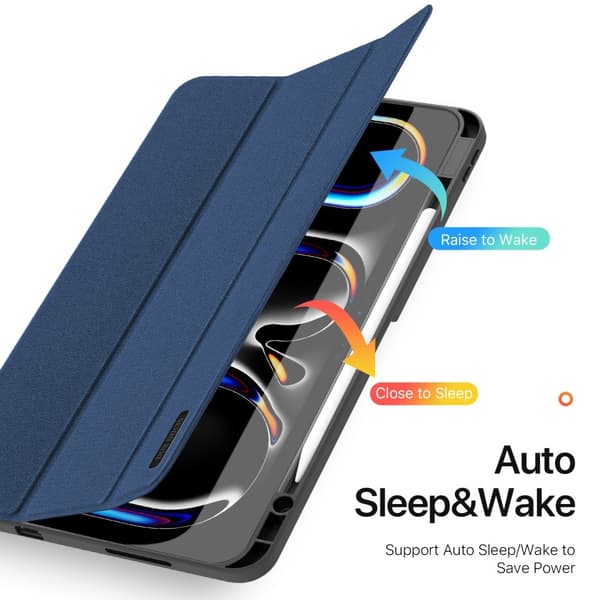 DUX DUCIS Domo iPad Pro 13 (2024) fodral Tri-Fold - Blå